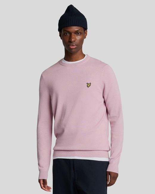 Lyle & Scott Baumwollpullover Mit Rundhalsausschnitt in Pink für Herren