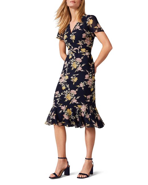 Phase Eight Black Melissa Georgette Floral Dress