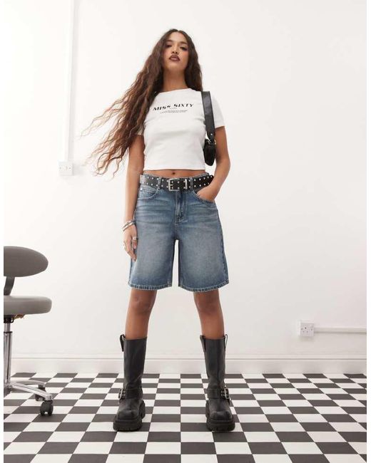 Miss Sixty Blue Denim Shorts