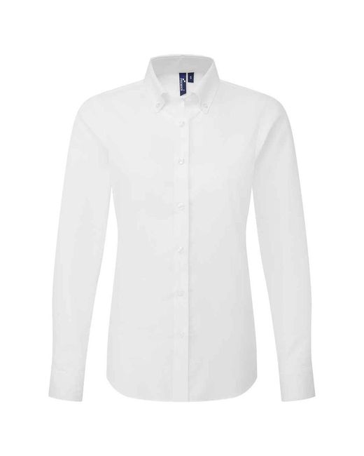 PREMIER White Ladies Supreme Oxford Long-Sleeved Formal Shirt