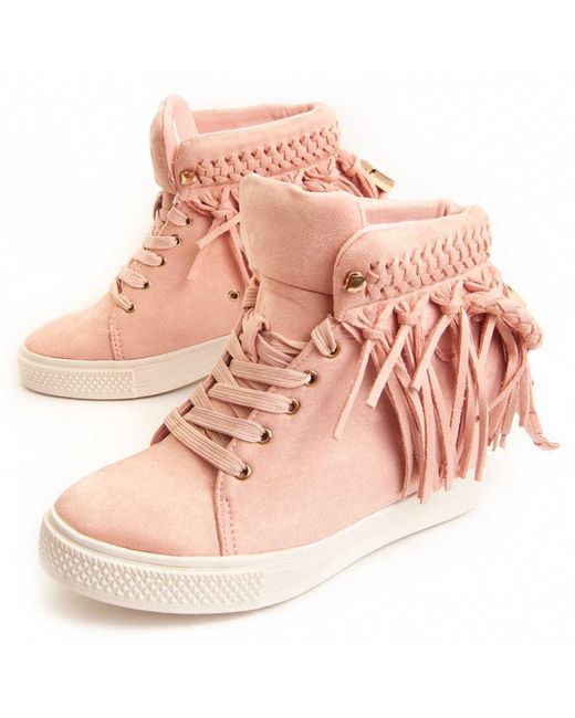 Montevita Pink Wedge Ankle Boot Indig3