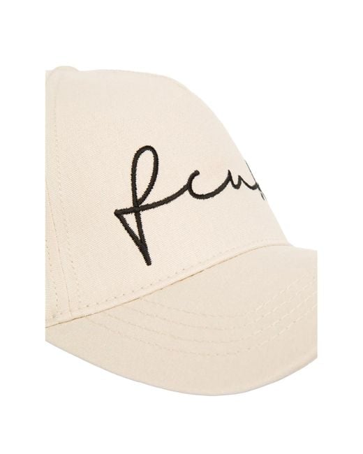 French Connection Natural Fcuk Scribble Baseball Cap Cotton