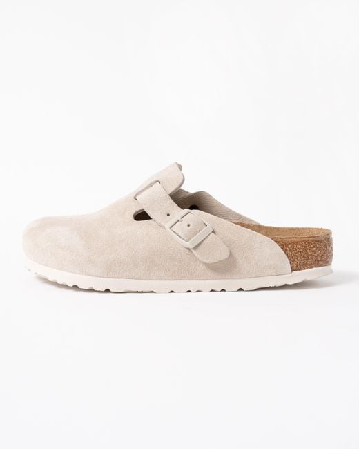 Birkenstock White Boston Clogs