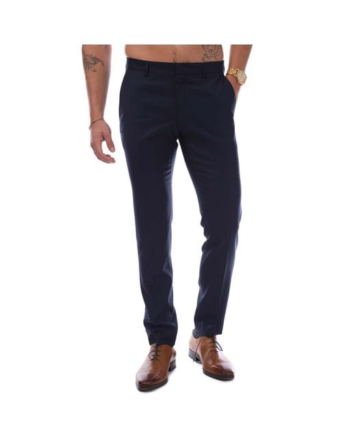 HUGO Getlin182 Broek In Donkerblauw in het Blue voor heren