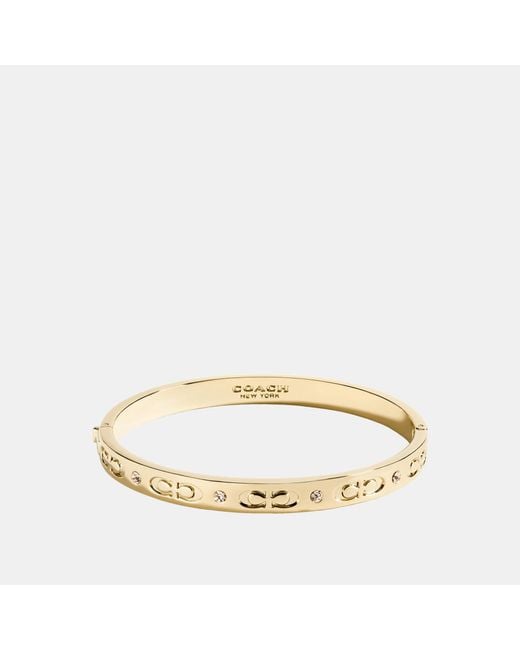 COACH Metallic Kissing C Hinged Bangle
