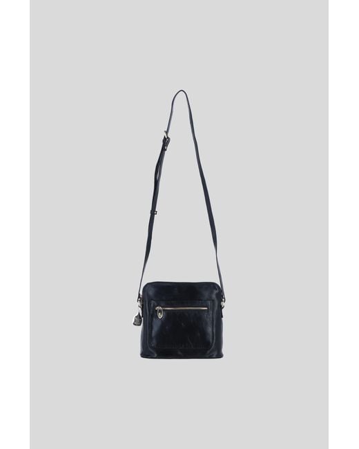 Ashwood Leather Blue Genuine Crossbody Bag With Adjustable Strap
