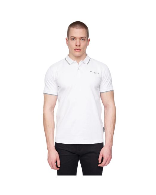 Henleys White Kilhen Polo Shirt Cotton for men