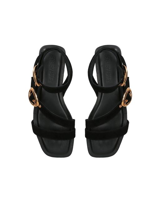Steve Madden Black Suede Karmin Sandals