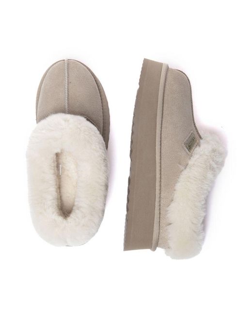 EverAu Australia Gray Ever Au Topknot Leather Slippers