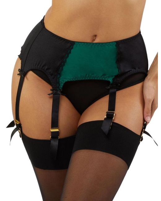 Playful Promises Green X Kmd Diana Suspender Belt