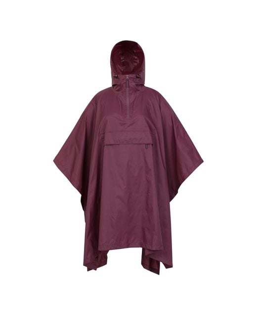 Mountain Warehouse Purple Ladies Pakka Waterproof Poncho (Dark)