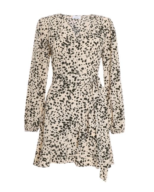 Quiz White Print Mini Skater Dress