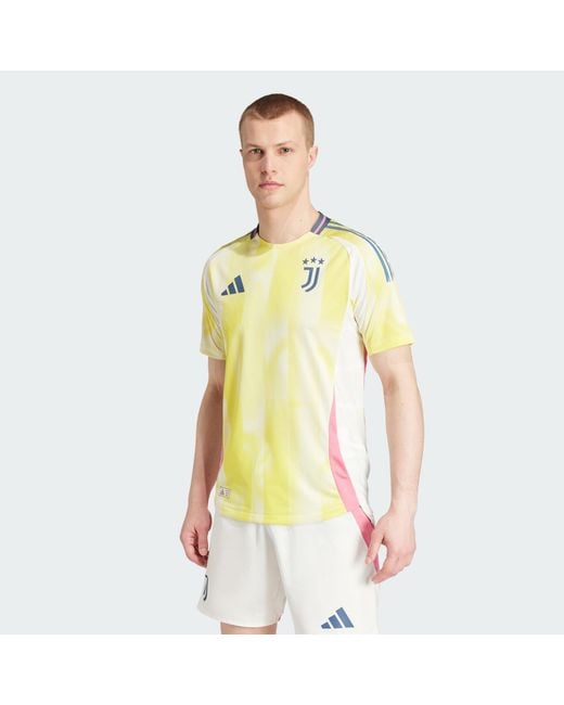 Adidas Originals Yellow Juventus 24/25 Away Authentic Jersey for men