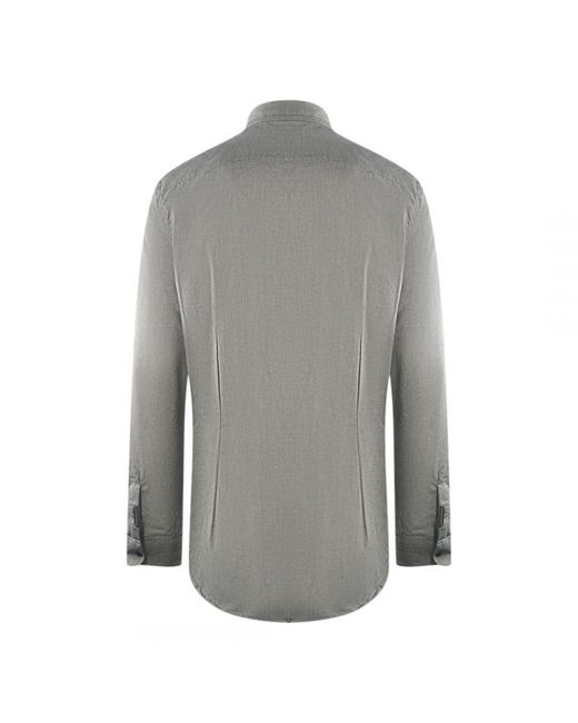 DIESEL Gray Plain Long Sleeve Shirt for men