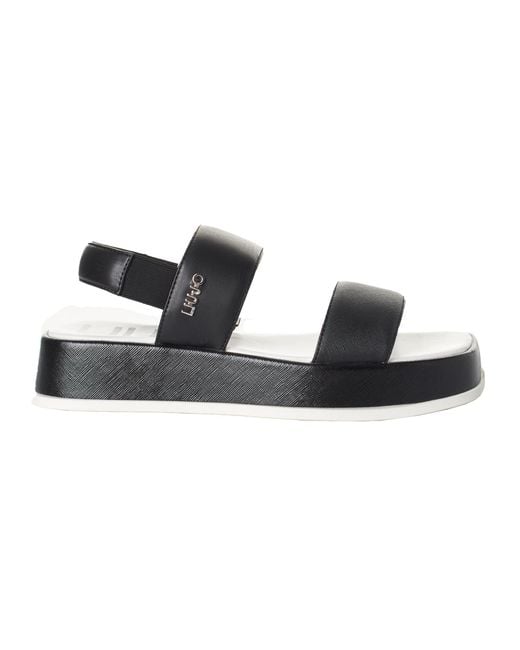 Liu Jo Black 4A4723Ex255 Low Platform Sandals