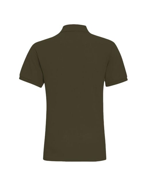 Asquith & Fox Green Plain Short Sleeve Polo Shirt Cotton for men