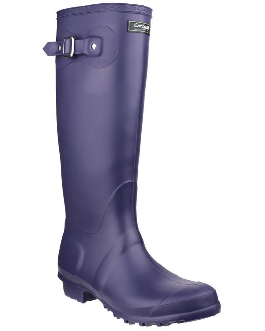 Cotswold Sandringham Pvc Paarse Regenlaarzen in het Purple