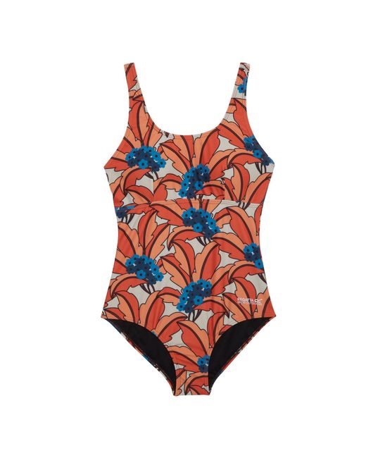 Regatta Red Ladies Orla Kiely Tropical One Piece Swimsuit