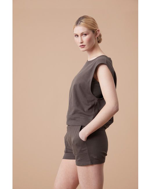 Mountain Warehouse Green 'Lunar' Oversized Vest Casual Lightweight Stretchy Ladies Loose Fit Top Cotton