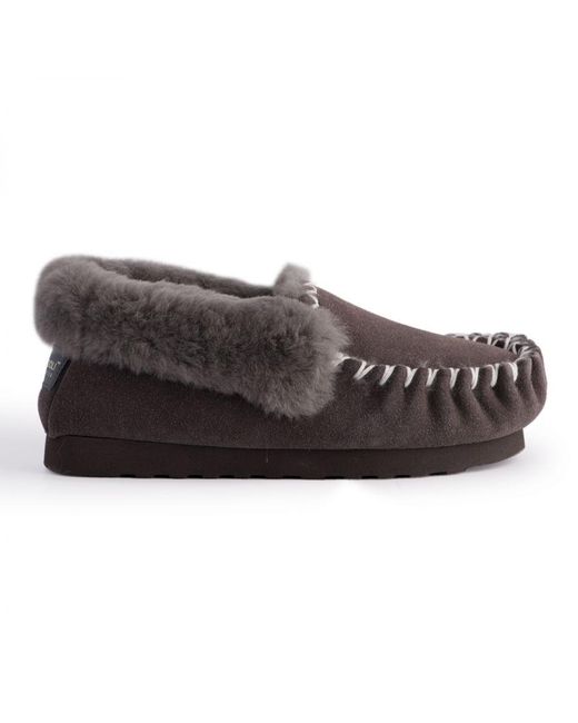 Aus Wooli Brown Australia Hand Stitched Sheepskin Moccasin