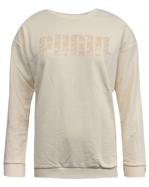PUMA White Pullover Jumper