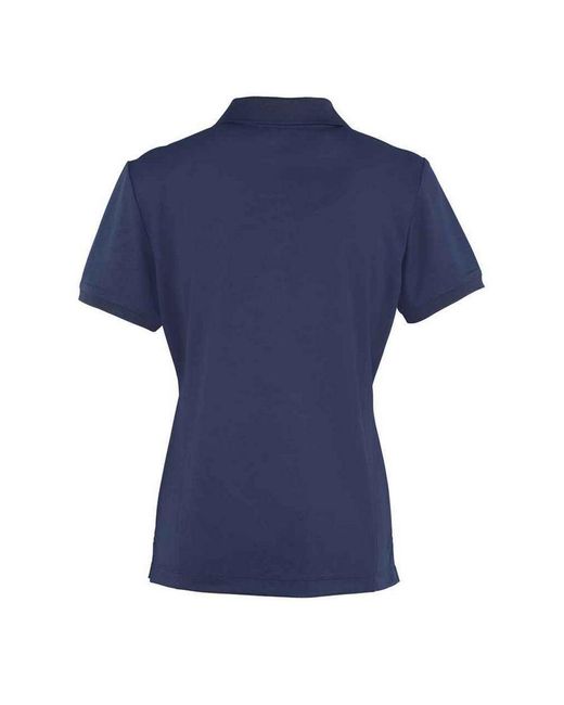 PREMIER Blue Ladies Coolchecker Pique Polo Shirt