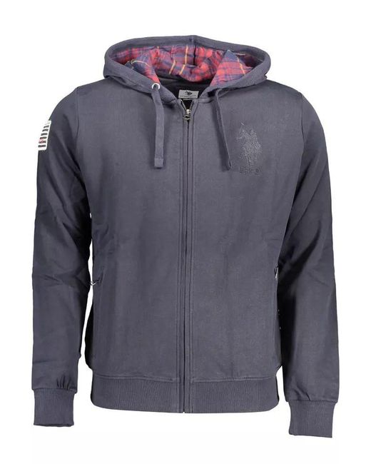 U.S. POLO ASSN. Blue Cotton Sweater for men