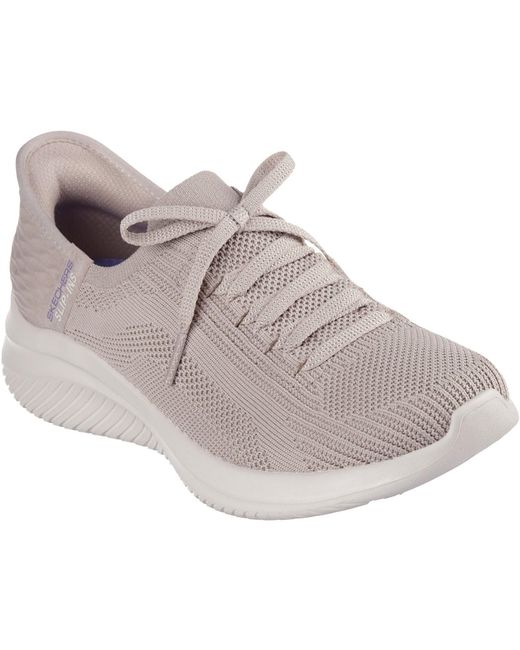 Skechers Gray Ultra Flex 3.0 Brilliant Path Textil Damen Sneaker