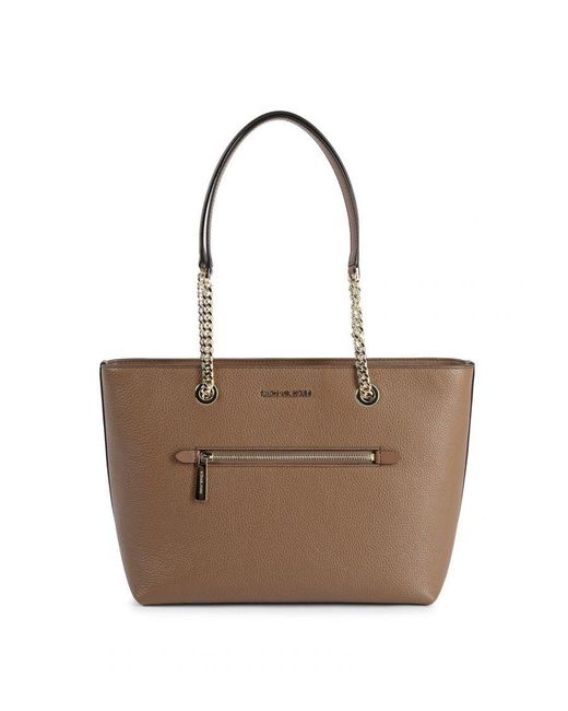 Michael kors white and tan bag deals