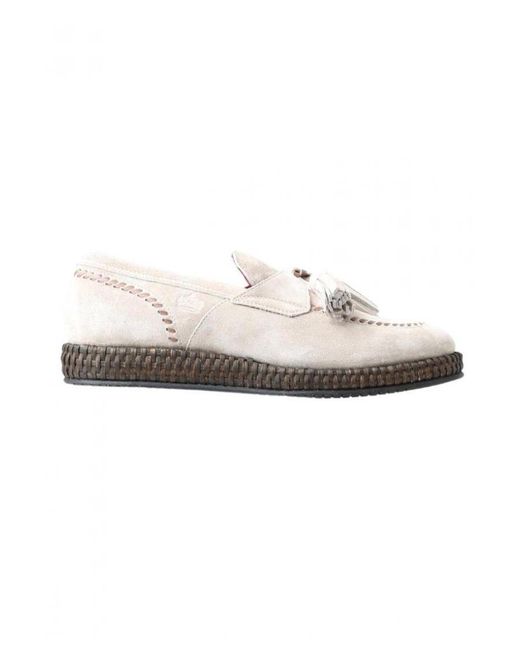 Dolce & Gabbana White Ivory Suede Leather Espadrille Shoes for men
