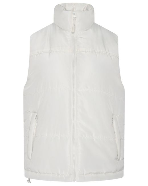 one & only White Quilted Gilet