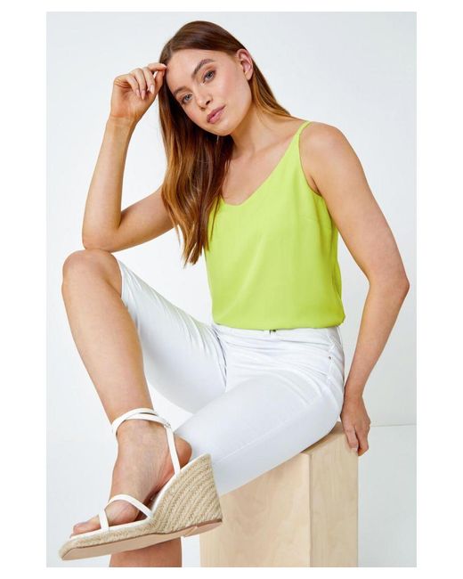 Roman White Stretch Knee Length Pedal Pusher