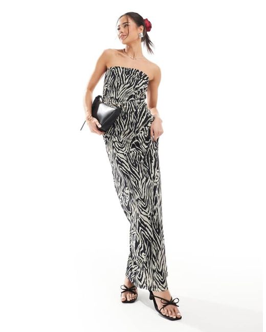 Vero Moda Multicolor Mesh Bandeau Maxi Dress