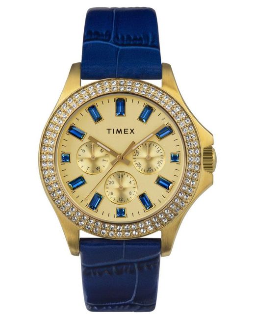 Timex Blue Kaia Watch Tw2W10800 Leather (Archived)