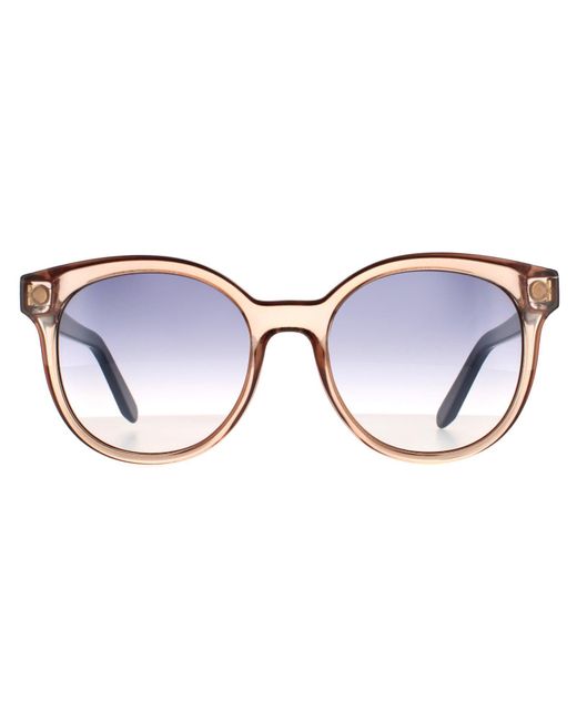 Ferragamo Brown Oval Crystal Gradient 90041091