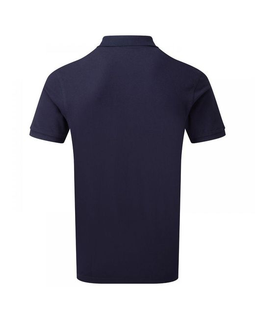 Asquith & Fox Blue Plain Short Sleeve Polo Shirt Cotton for men