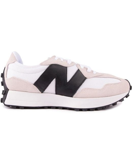 New Balance White 327 Trainers