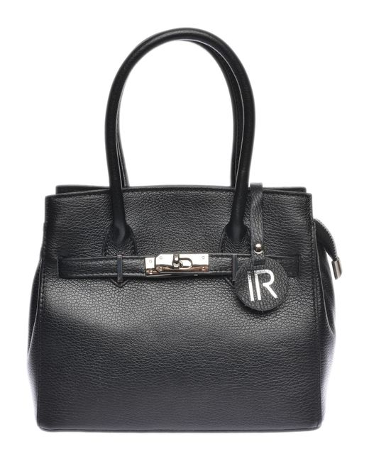Isabella Rhea Black Rindsledertasche
