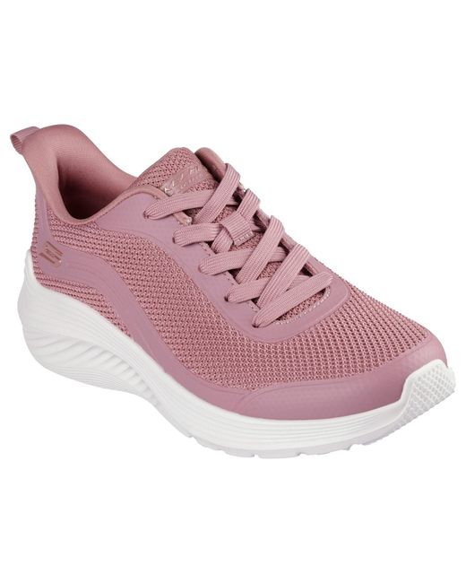 Skechers Pink Bobs Squad Waves Still Wading 117483-Ros Rose Lace Up Shoes
