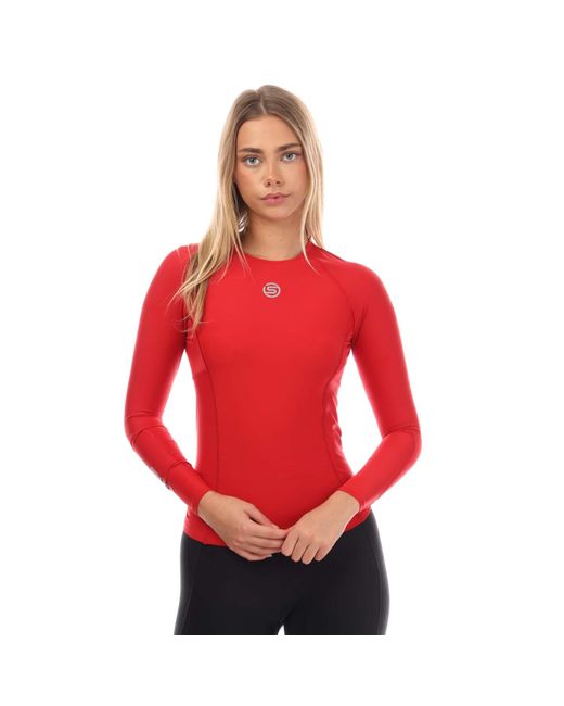 Skins Dames-top Met Lange Mouwen Series-3 In Rood in het Red