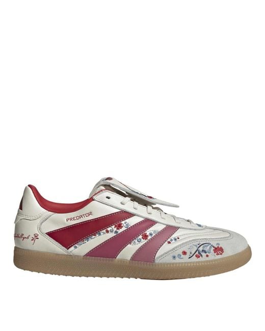 Adidas Pink Predator Freestyle Floral Lace Up Road Shoes for men