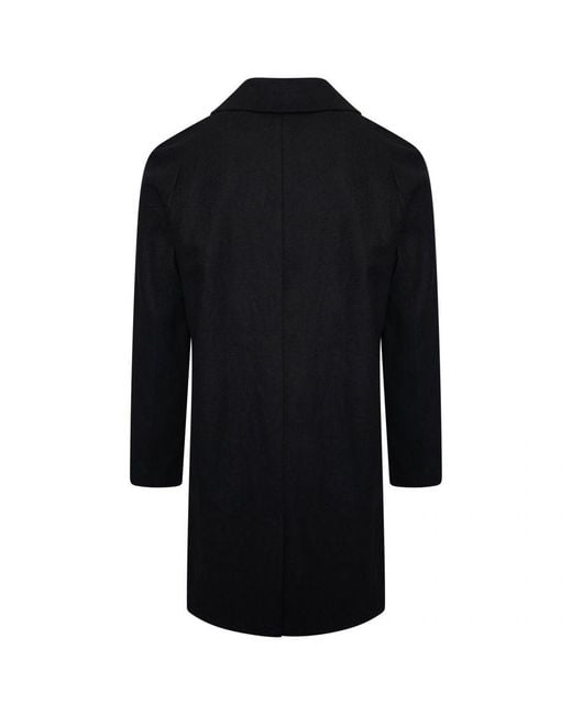 Harry Brown London Black Cocoon Coat Wool for men