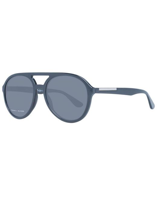 Tommy Hilfiger Blue Classic Aviator Sunglasses for men