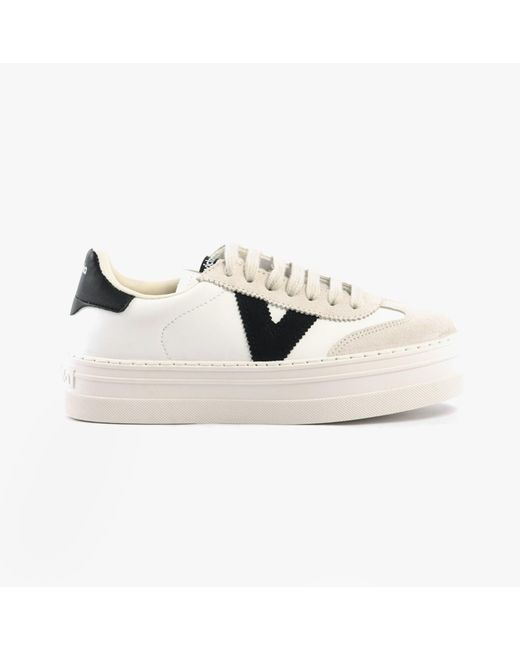 Victoria White Barcelona Trainers Negro