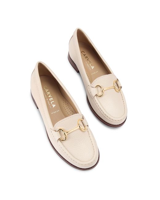 Carvela Kurt Geiger Natural Leather Click Wide Fit Loafers