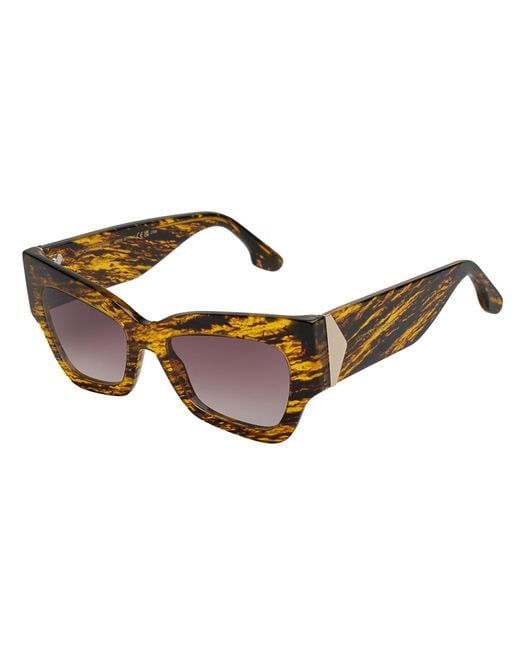 Victoria Beckham Brown Vb662S Geometric Sunglasses