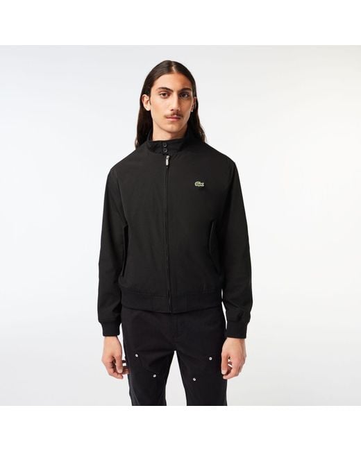 Lacoste Lichtgewicht Waterafstotend Twill Jacket In Zwart in het Black voor heren