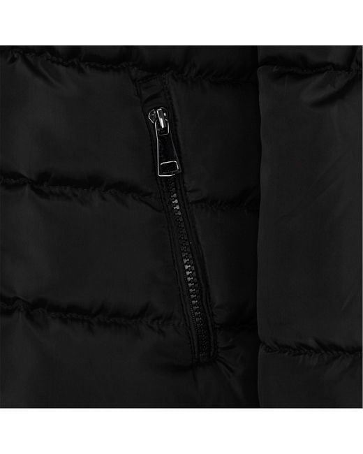 I Saw It First Black Solid Patterned Hooded Snap Button Ribbed Cuff Parka Jacket