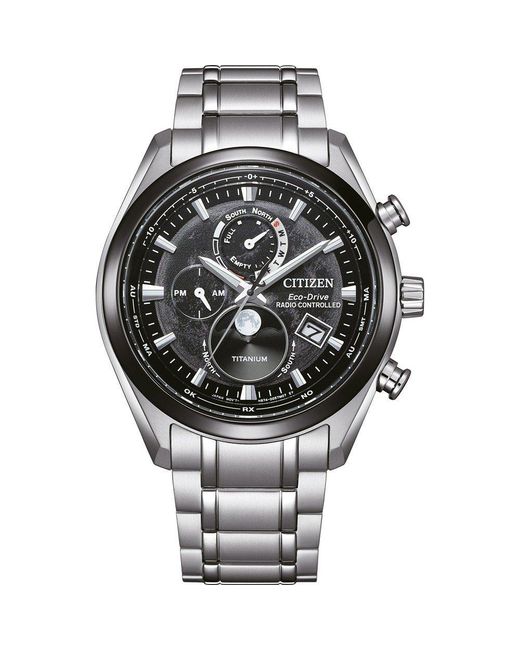 Citizen Metallic Tsuki-Yomi Watch By1018-80E Titanium for men