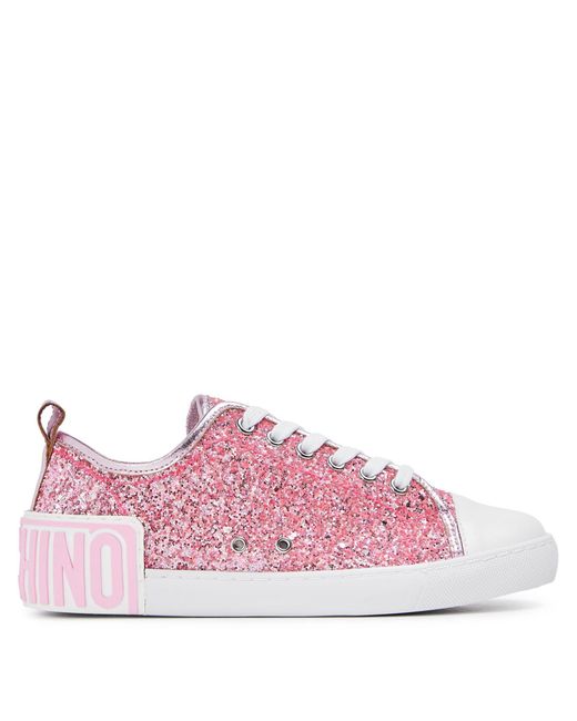 Moschino Pink Low Top Trainers